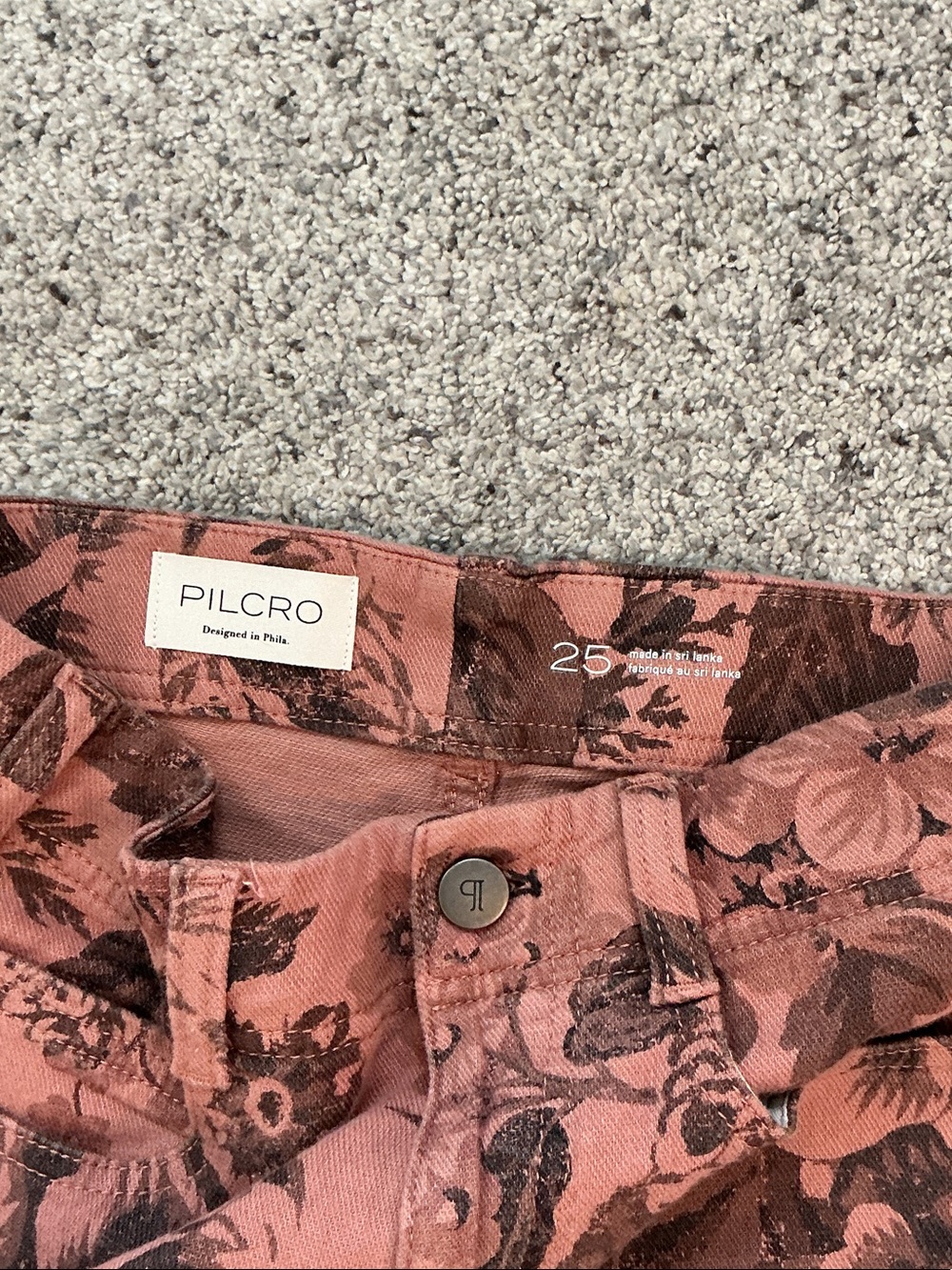 Pilcro Adi Floral Wide-Leg Pants ~ Vintage Rose - Picture 4 of 10